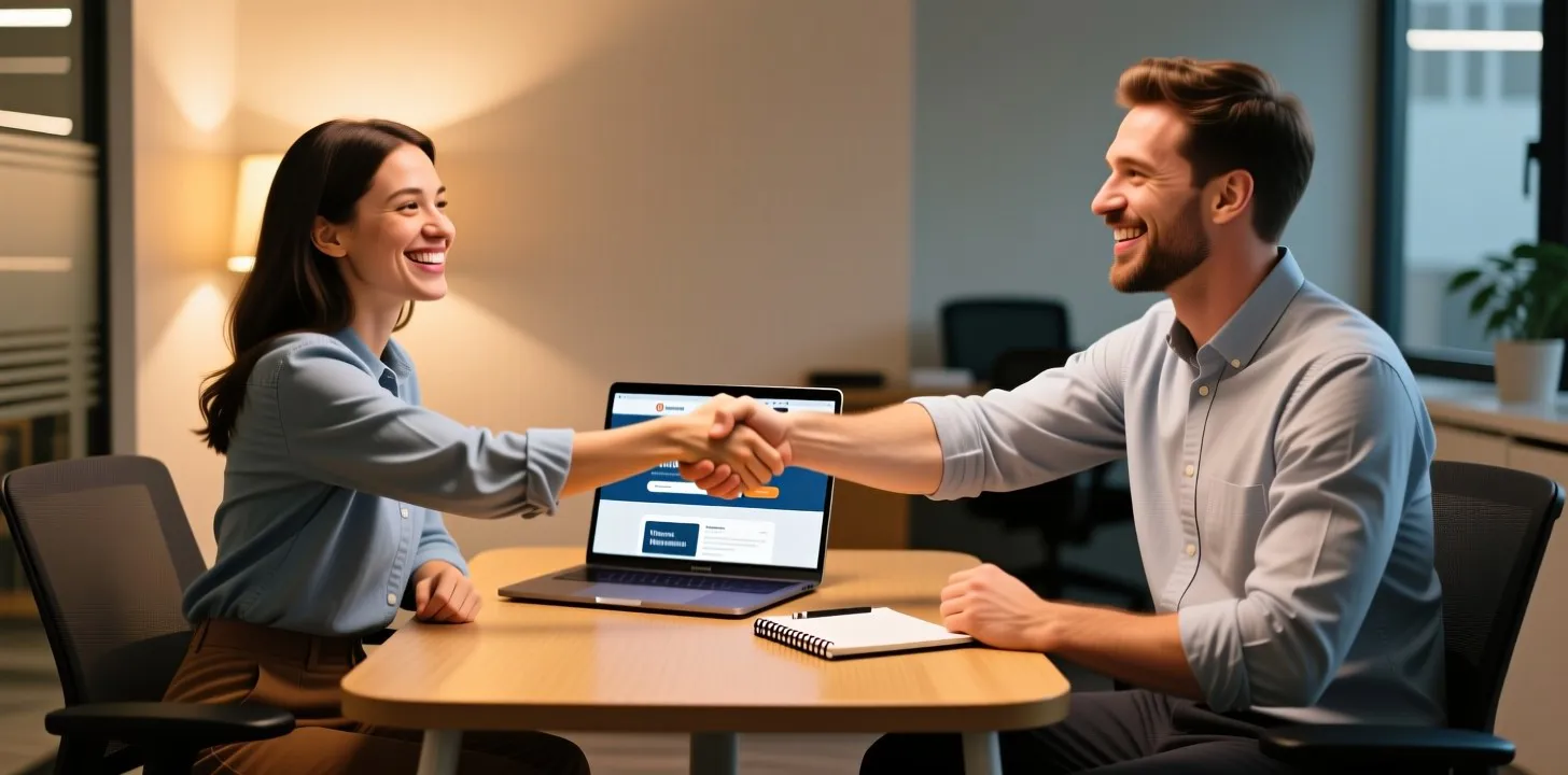 You and our team reviewing a website design together