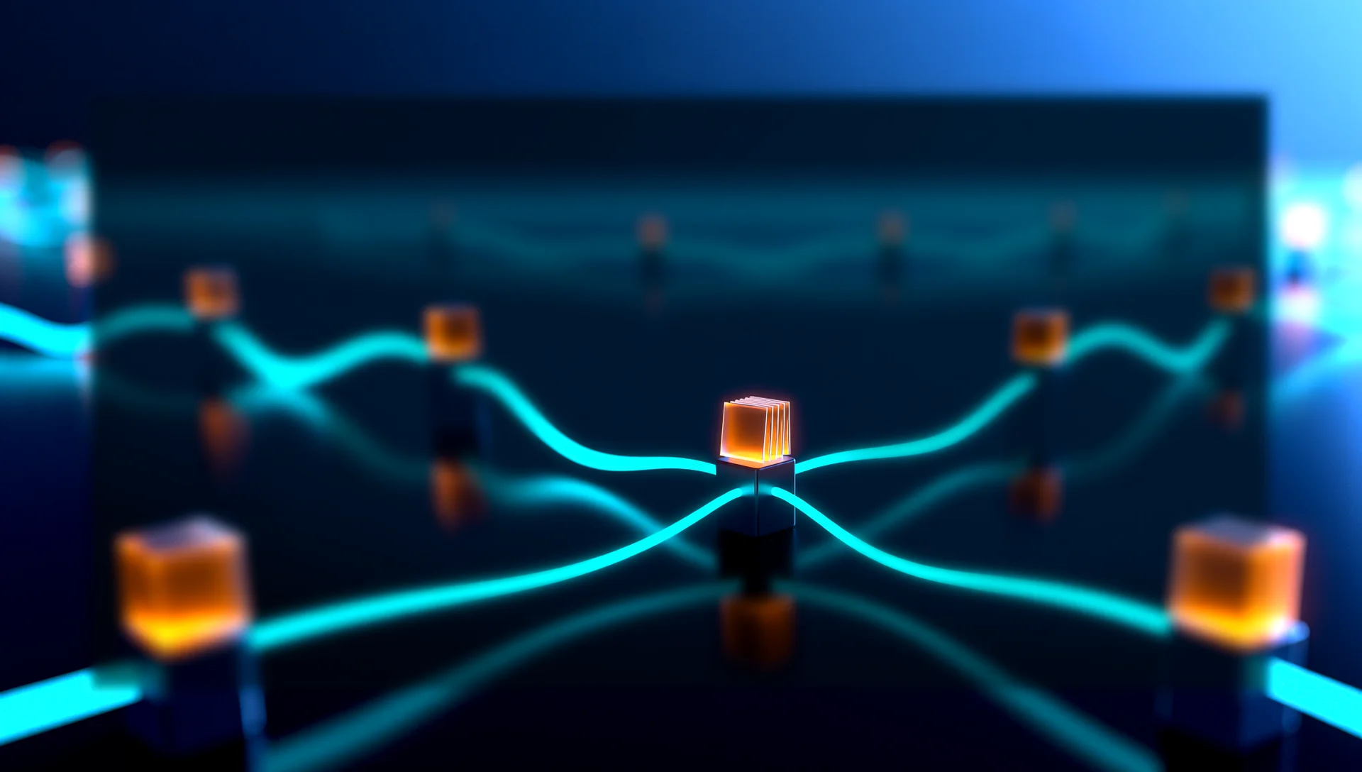 Enterprise supply chain autonomous agent workflow showing real-time logistics monitoring and automated coordination across distributed network nodes