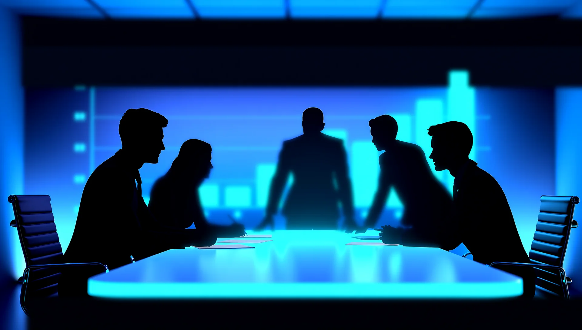 Diverse team of Canadian professionals collaborating on digital transformation strategy and AI change management frameworks in modern office workplace setting