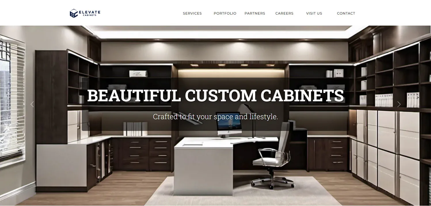 Elevate Cabinets professional website built by ArcBeta